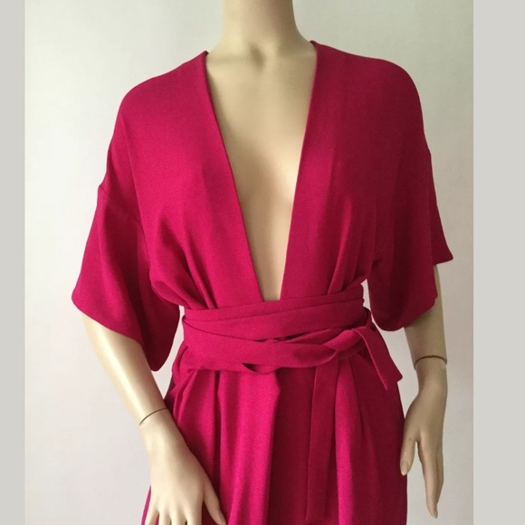 Issa Geri Stretch Crepe Wrap Effect Sz 8 - Picture 7 of 10
